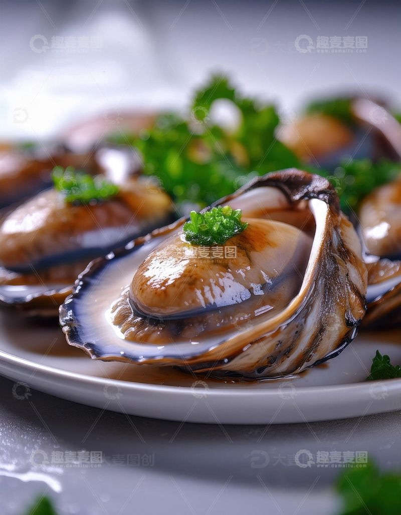高清大图下载【趣麦麦图】鲍鱼盛宴：海洋的珍贵礼物1