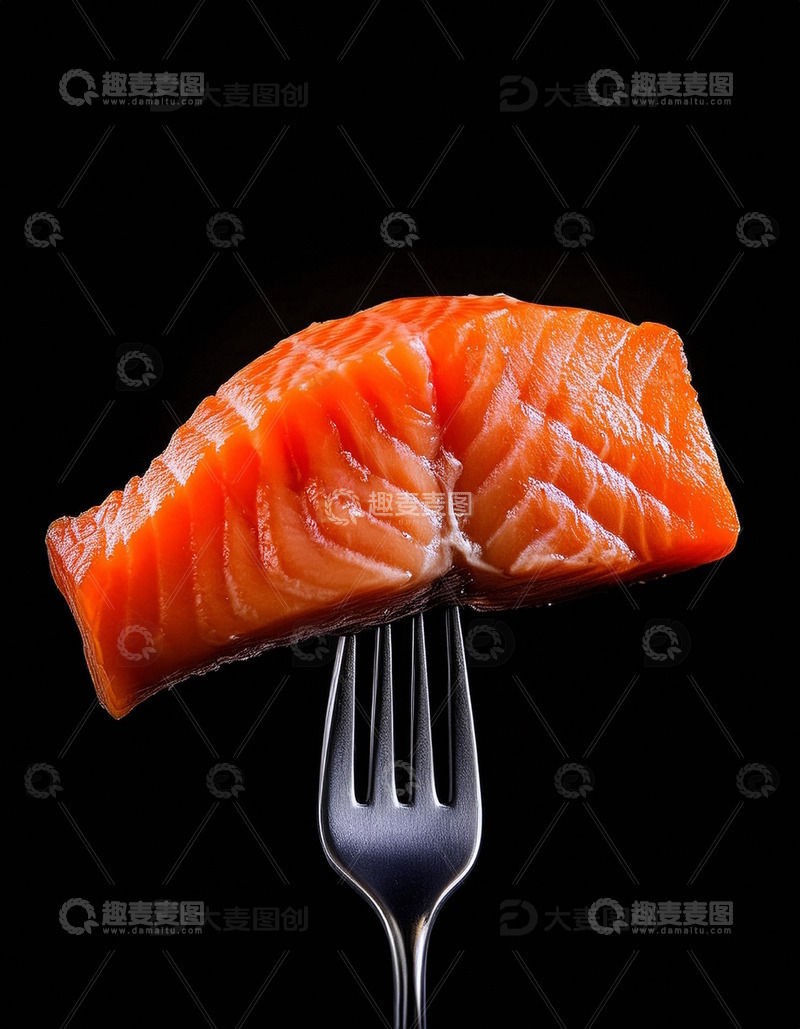 高清大图下载【趣麦麦图】新鲜三文鱼刺身 - 深海的美味馈赠盘7