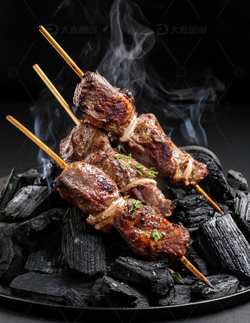 烤肉串-烧烤美食摄影13