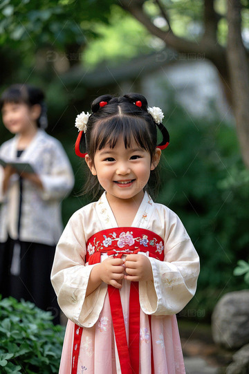 穿汉服的可爱小女孩11