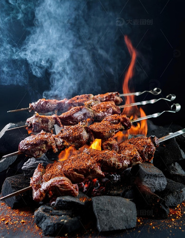烤肉串-烧烤美食摄影10