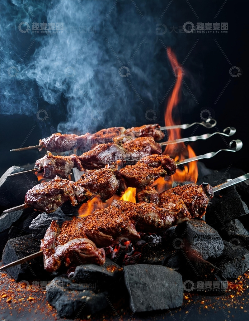 高清大图下载【趣麦麦图】烤肉串-烧烤美食摄影10