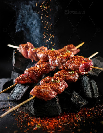 烤肉串-烧烤美食摄影21