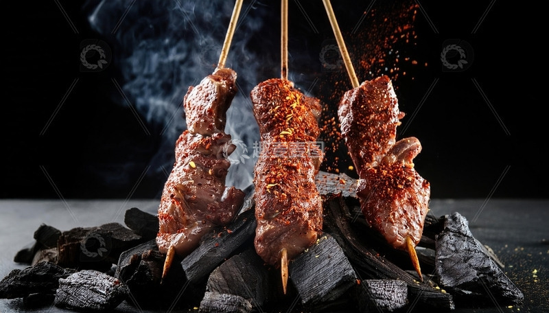 高清大图下载【趣麦麦图】烤肉串-烧烤美食摄影5