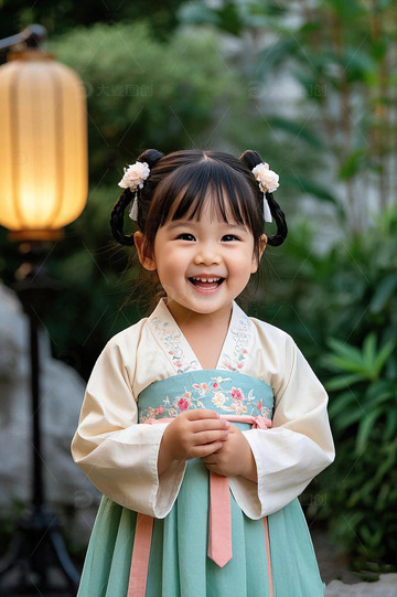 穿汉服的可爱小女孩14