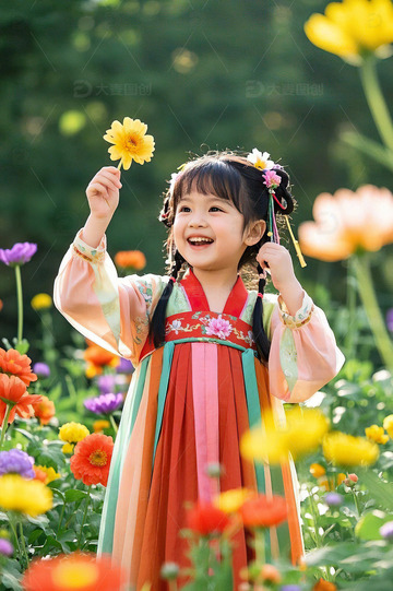 穿汉服的可爱小女孩15