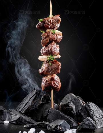 烤肉串-烧烤美食摄影15