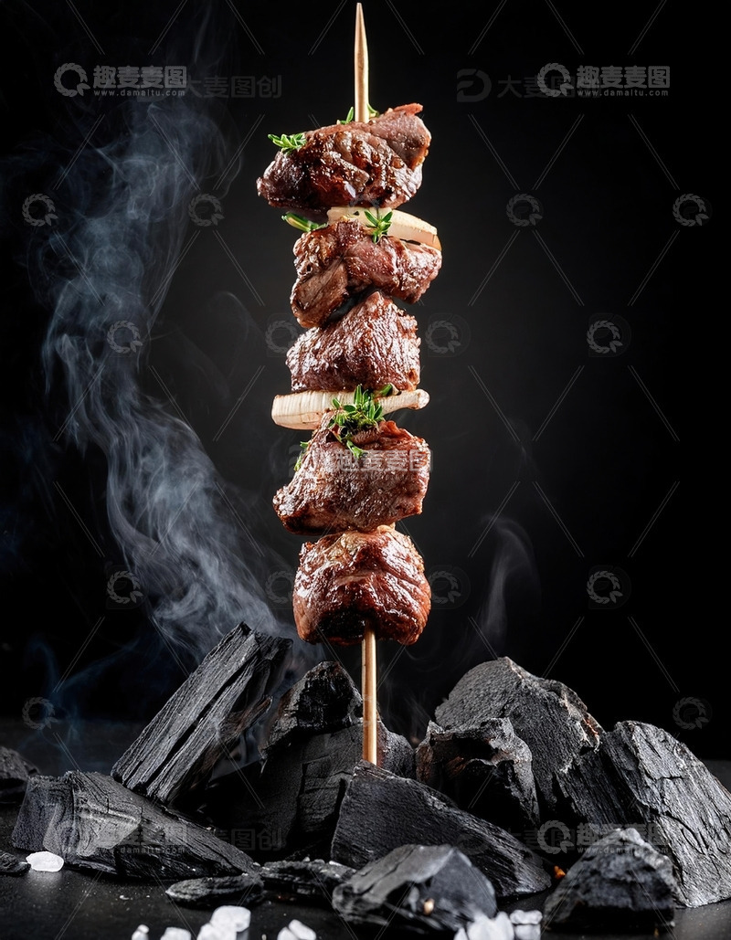 高清大图下载【趣麦麦图】烤肉串-烧烤美食摄影15