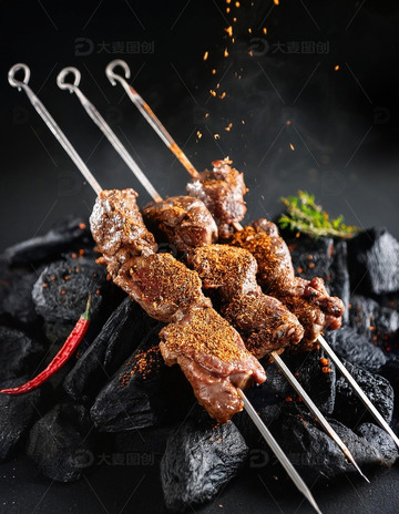 烤肉串-烧烤美食摄影20