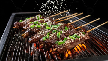 烤肉串-烧烤美食摄影4