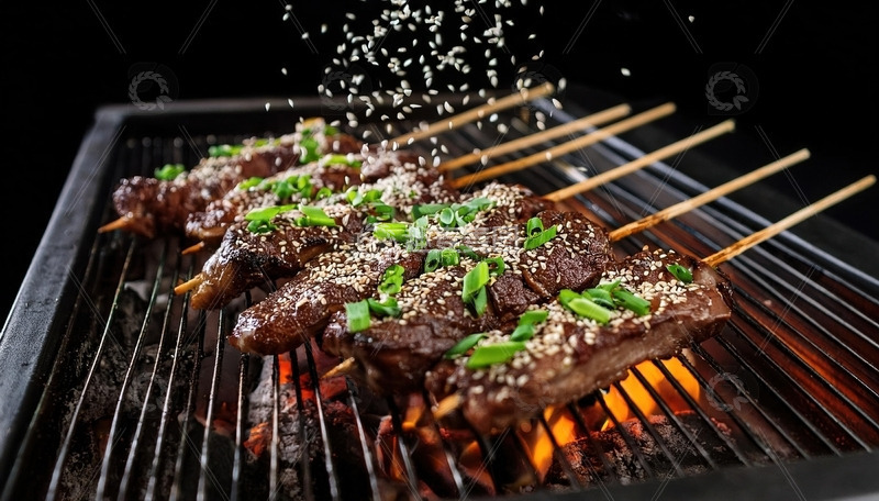 高清大图下载【趣麦麦图】烤肉串-烧烤美食摄影4