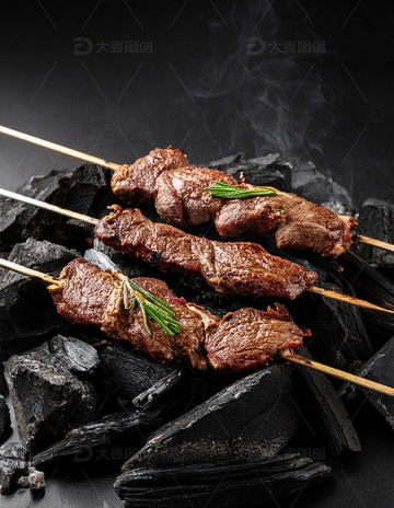 烤肉串-烧烤美食摄影11