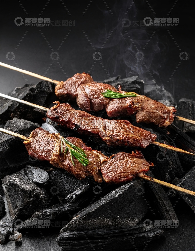 高清大图下载【趣麦麦图】烤肉串-烧烤美食摄影11