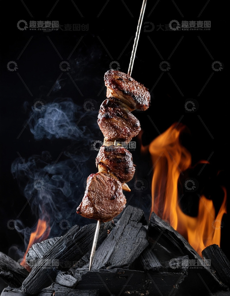 高清大图下载【趣麦麦图】烤肉串-烧烤美食摄影14