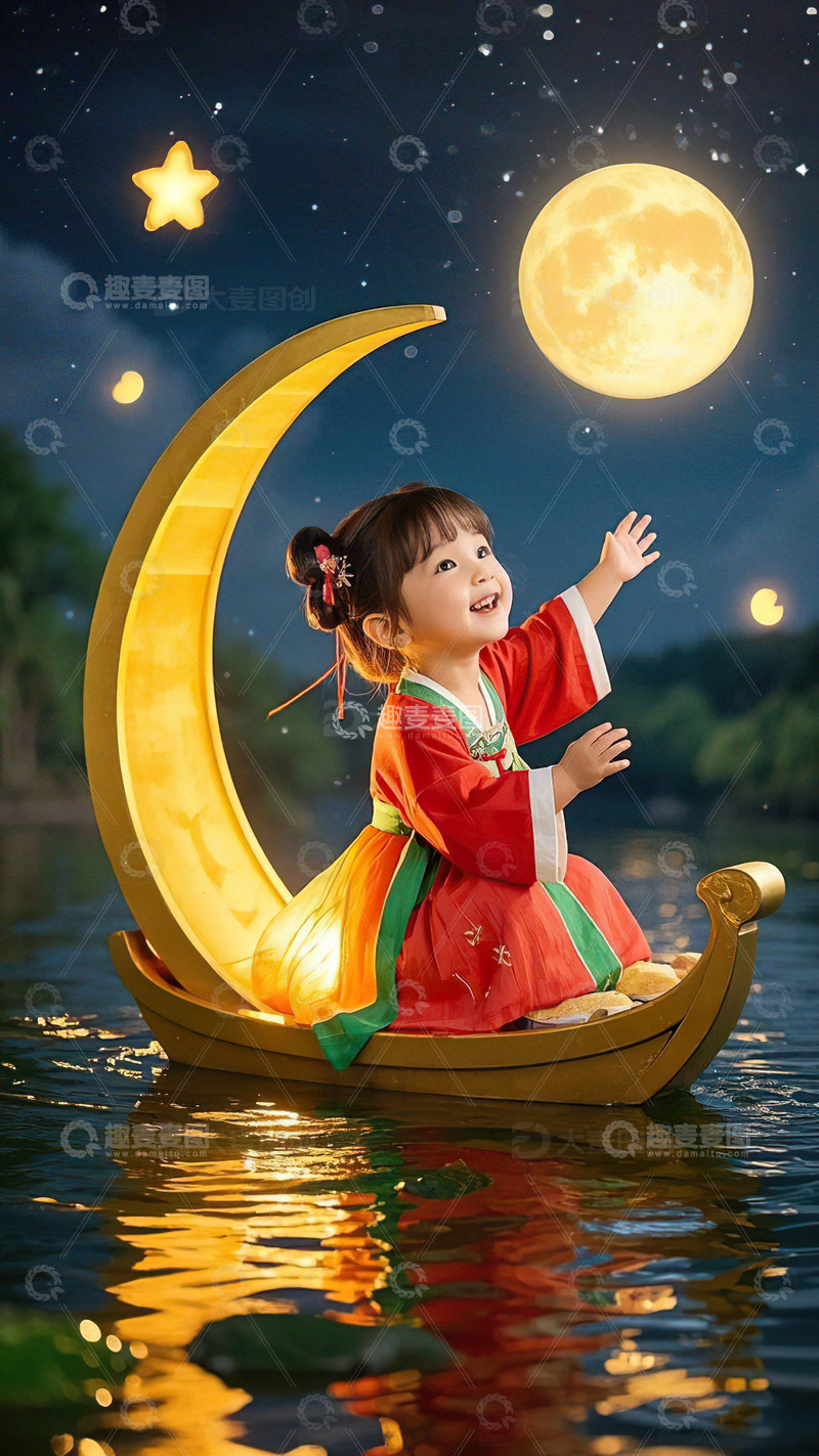 高清大图下载【趣麦麦图】穿汉服的可爱小女孩12