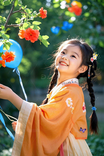 穿汉服的可爱小女孩10