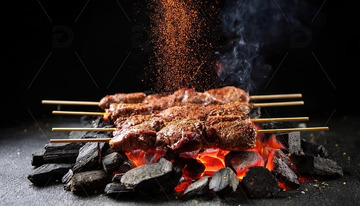 烤肉串-烧烤美食摄影18