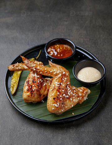 烤鸡翅-烧烤美食摄影16