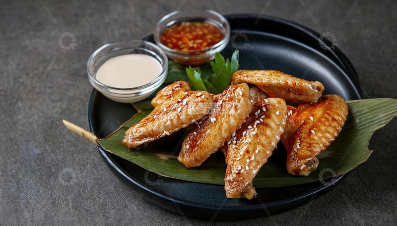 高清大图下载【趣麦麦图】烤鸡翅-烧烤美食摄影3