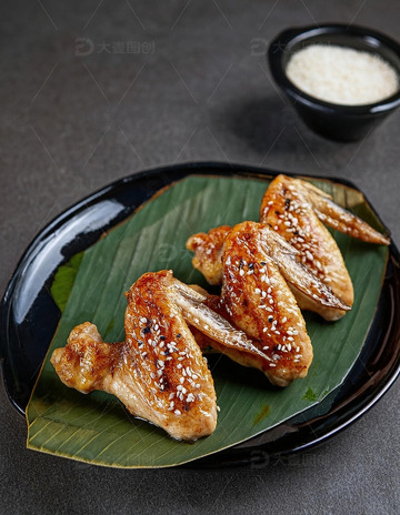 烤鸡翅-烧烤美食摄影12