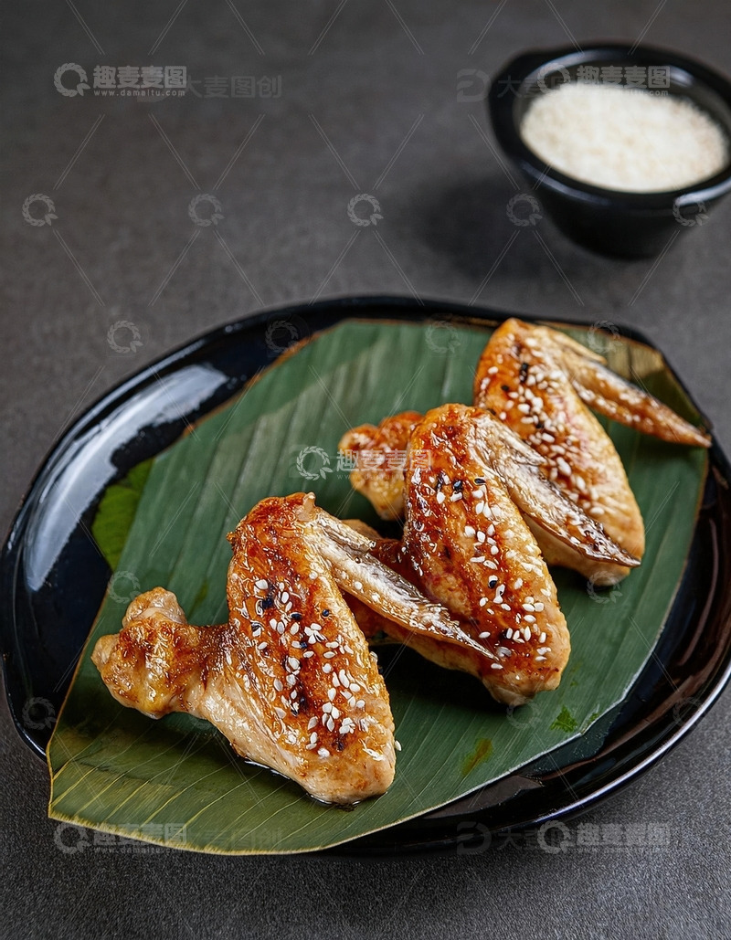 高清大图下载【趣麦麦图】烤鸡翅-烧烤美食摄影12