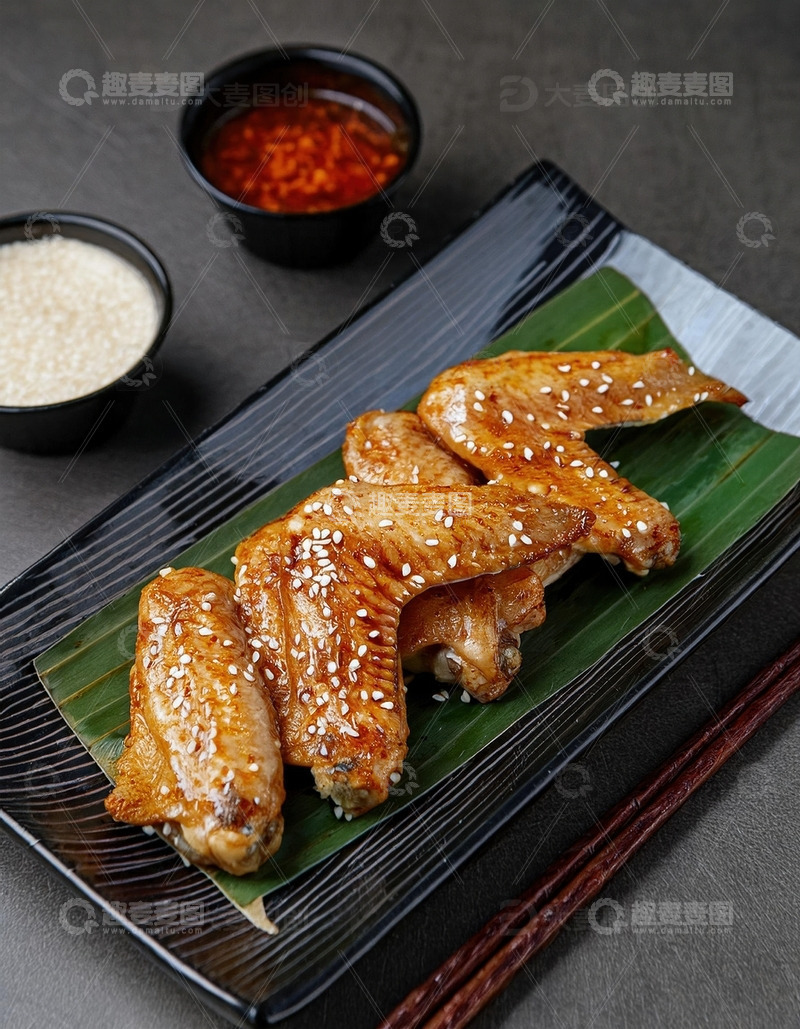 高清大图下载【趣麦麦图】烤鸡翅-烧烤美食摄影14