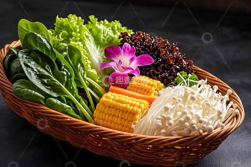 高清大图下载【趣麦麦图】美食摄影蔬菜拼盘
