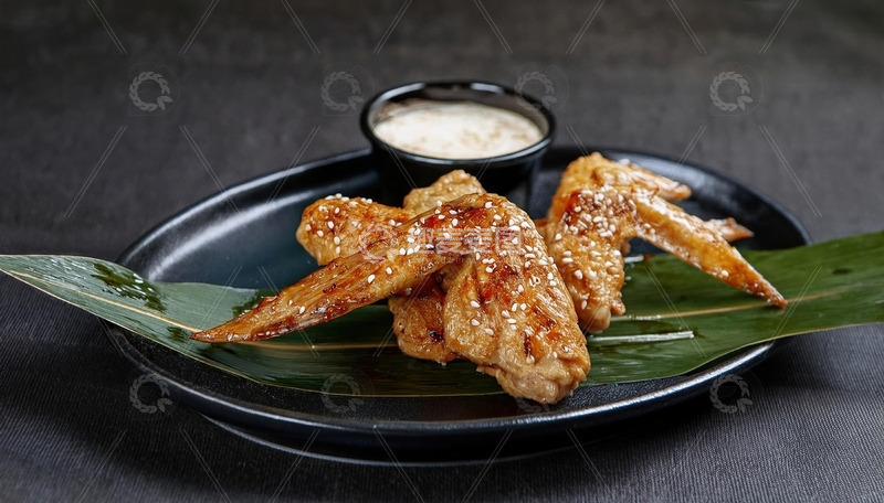 高清大图下载【趣麦麦图】烤鸡翅-烧烤美食摄影2