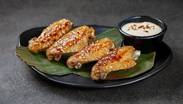 烤鸡翅-烧烤美食摄影6