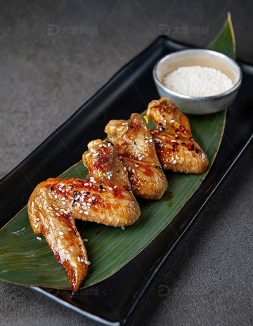 烤鸡翅-烧烤美食摄影15