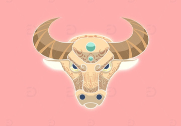 上古神牛原创头像插画