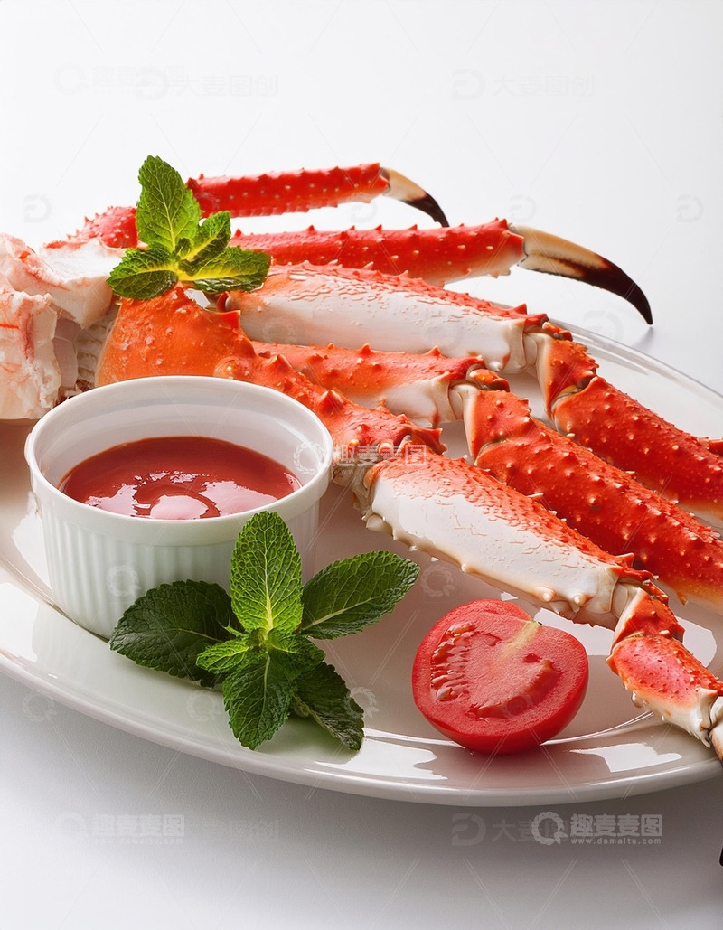 高清大图下载【趣麦麦图】顶级美味：帝王蟹之蟹腿8