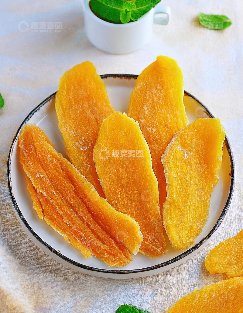 高清大图下载【趣麦麦图】黄金芒果片 - 热带风味的休闲零食4