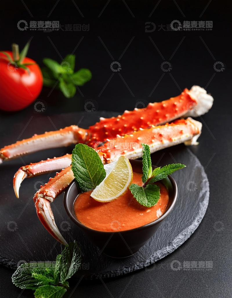 高清大图下载【趣麦麦图】顶级美味：帝王蟹之蟹腿10