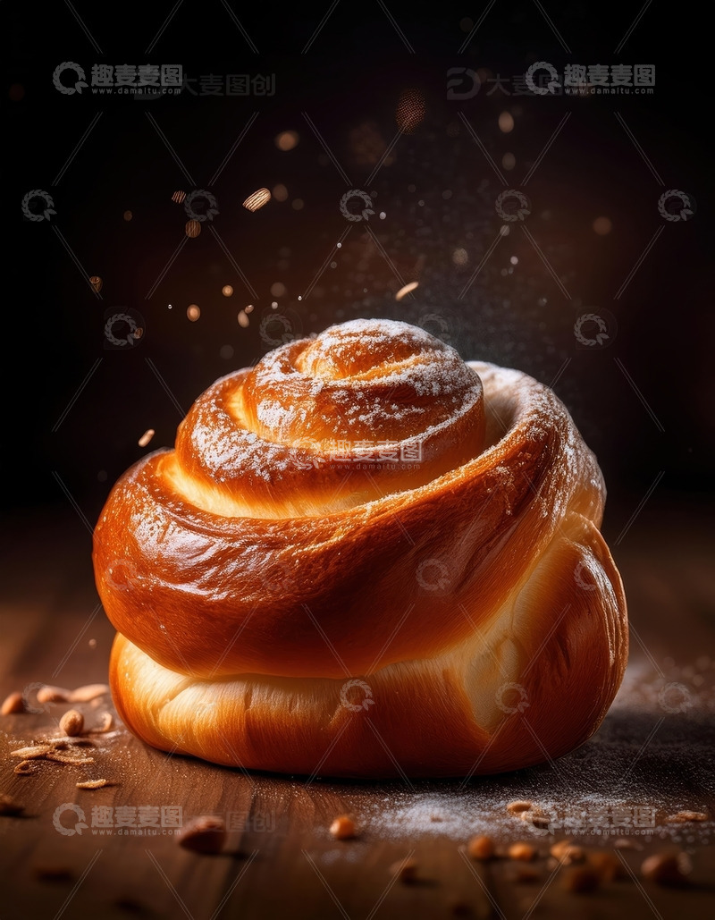 高清大图下载【趣麦麦图】黄金面包 - 烘焙艺术的杰作2