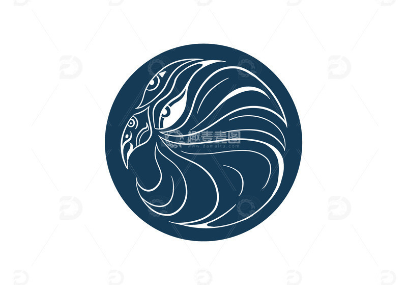 鹰纹原创简约免扣元素图案