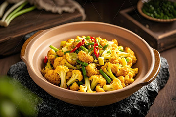 美食摄影干锅菜花