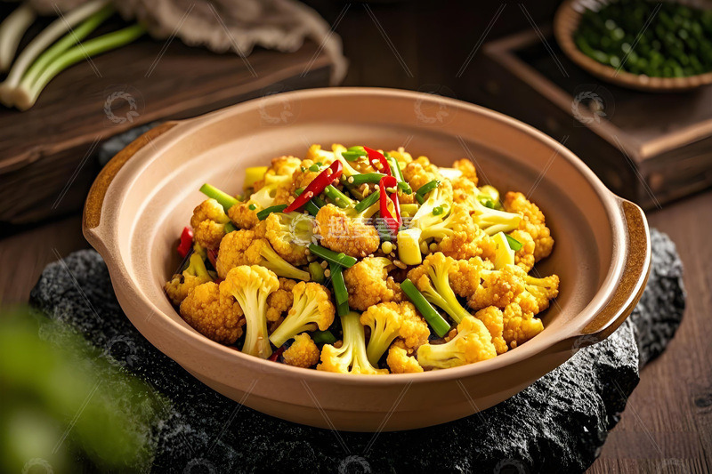 高清大图下载【趣麦麦图】美食摄影干锅菜花