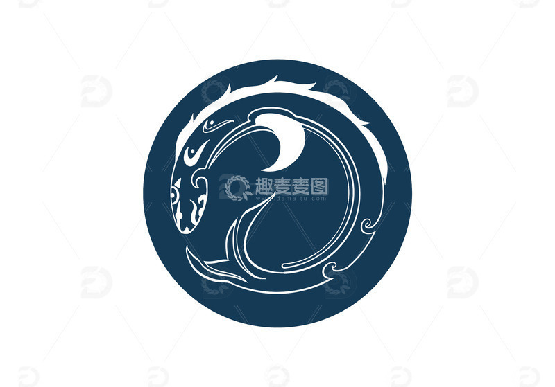 鱼纹原创简约免扣元素图案