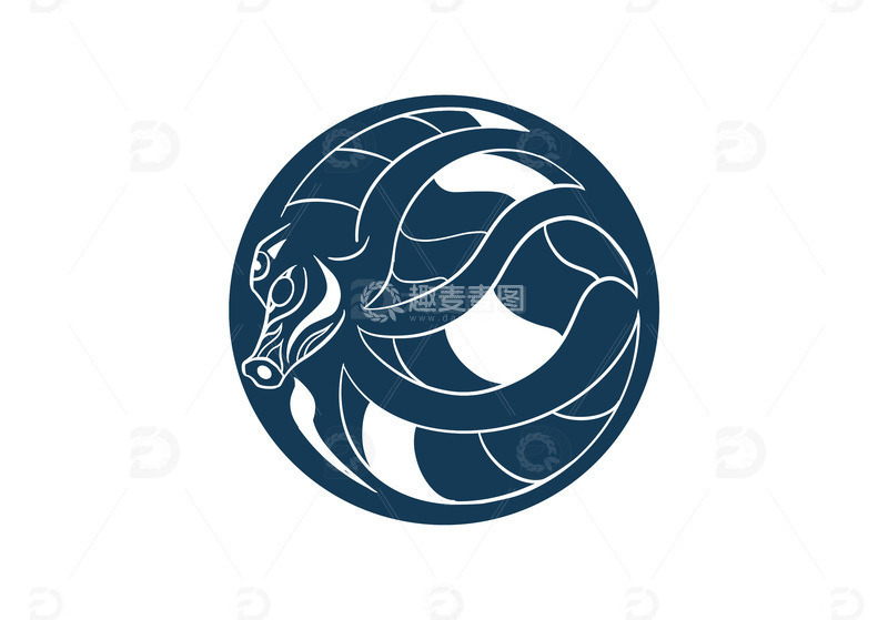 牛纹原创简约免扣元素图案