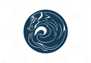 狼纹原创简约免扣元素图案