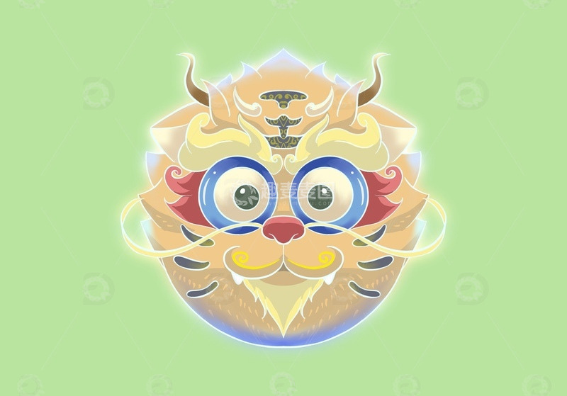 源文件下载【趣麦麦图】-狴犴龙生九子原创头像插画