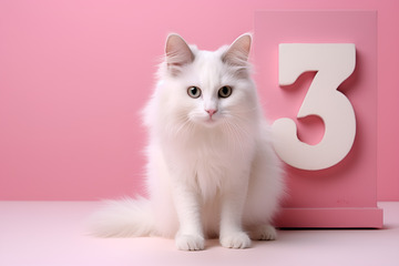 可爱的白色猫咪