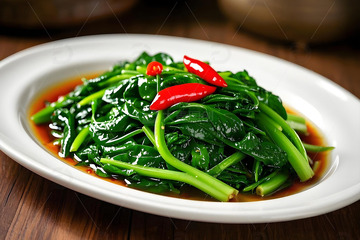 美食摄影清炒菠菜1