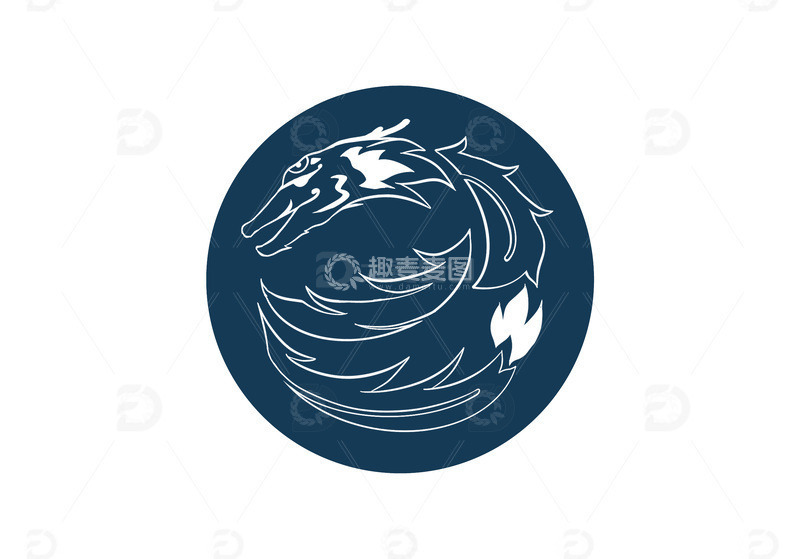 龙纹原创简约免扣元素图案