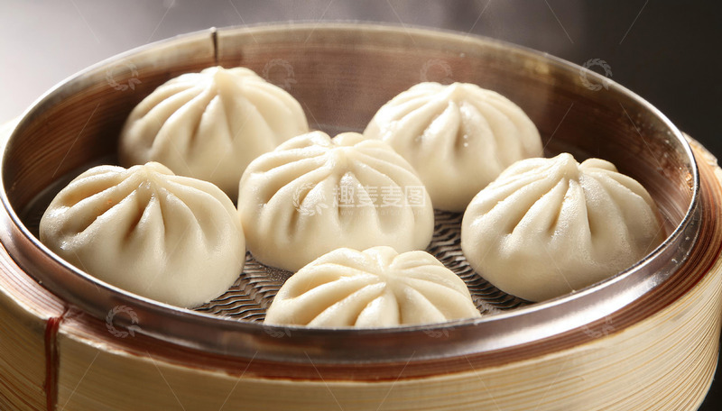 高清大图下载【趣麦麦图】传统中国美食：蒸笼小笼包包子10