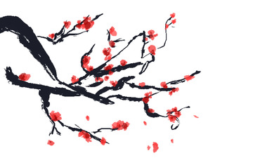 梅花 平面 国画4