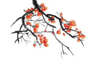 黄梅国画免扣图