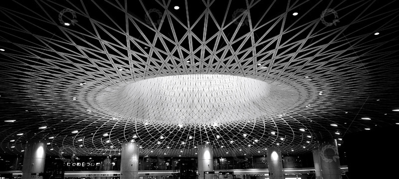 高清大图下载【趣麦麦图】现代建筑的几何之美：黑白穹顶