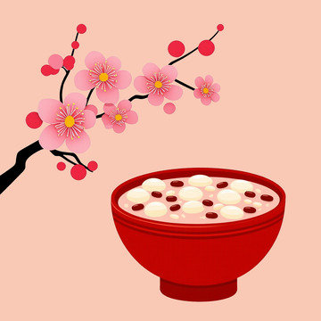 节日腊八梅花腊八粥